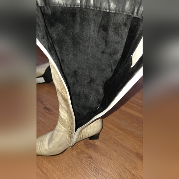 NINETY UNION London Croc Embossed Knee High Boot Women Size 8 NWT - Picture 11 of 11